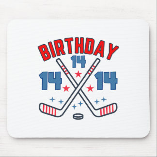 Alfombrilla De Ratón Cumpleaños de hockey sobre hielo catorce cumpleaño
