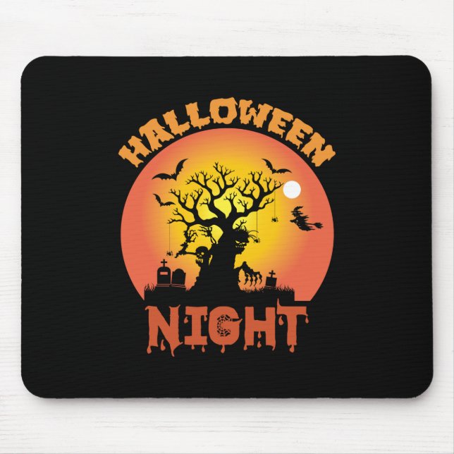 Alfombrilla De Ratón Cumpleaños de la noche de Halloween (Frente)