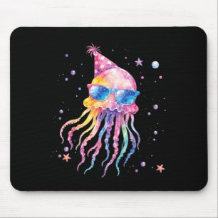 Alfombrilla De Ratón Cumpleaños de verano de sirena medusa coincidente