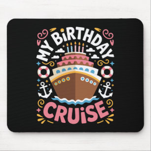 Alfombrilla De Ratón Cumpleaños en cubierta Amantes del crucero de viaj