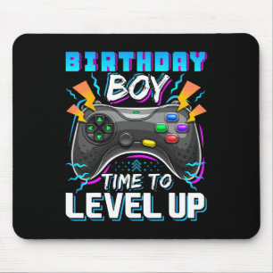 Alfombrilla De Ratón Cumpleaños Hora Del Niño Para Levantar Videojuego
