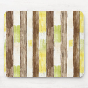 Alfombrilla De Ratón Cumpleaños Raya Madera Falsa Limón Amarillo Lima C