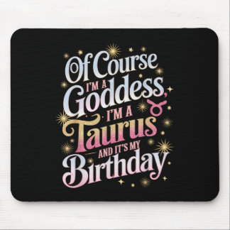 Alfombrilla De Ratón Cumpleaños Reina de la Diosa Taurus es mi Chica de