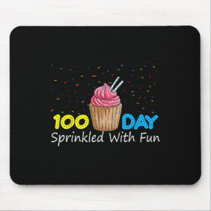 Alfombrilla De Ratón Cupcake de 100 Días Rociado Con Diversión 100 Días