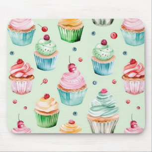 Alfombrilla De Ratón Cupcakes de menta rosa