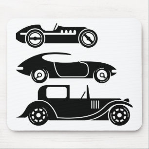 Alfombrilla De Ratón Cupé y limo retros de las carreras de coches del