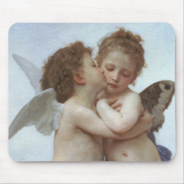 Alfombrilla De Ratón Cupid and Psyche as children - William Bouguereau