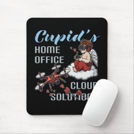 Alfombrilla De Ratón Cupid’s Home Office, Drone Valentine’s Day