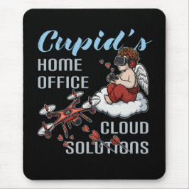 Alfombrilla De Ratón Cupid’s Home Office, Drone Valentine’s Day