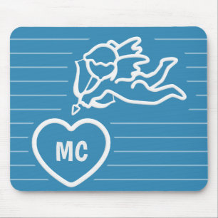 Alfombrilla De Ratón Cupid Strikes personalizado monograma mousepad