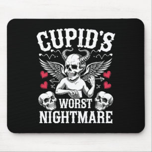 Alfombrilla De Ratón Cupid's Worst Scary Night Skull Día de San Valentí