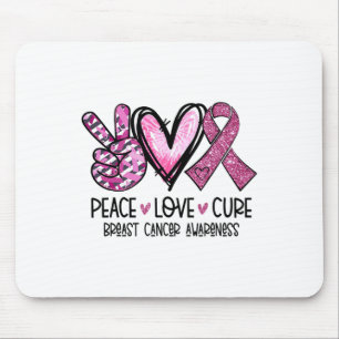 Alfombrilla De Ratón Cura de Amor Lazo Rosa Conciencia del Cáncer de Se