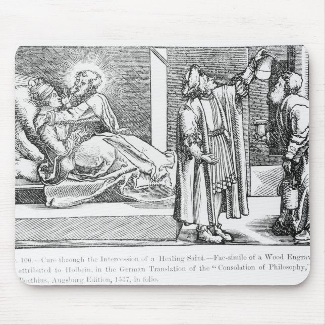 Alfombrilla De Ratón Curación con la intercesión de una cura (Frente)