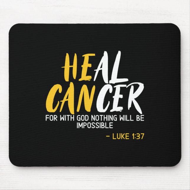 Alfombrilla De Ratón Curar el cáncer infantil Concienciación sobre el c (Frente)