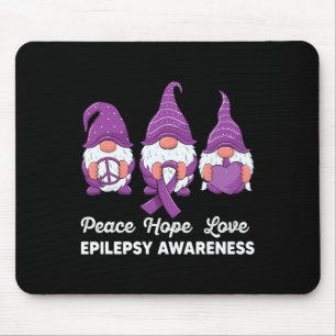 Alfombrilla De Ratón Curioso lindo Gnomes Paz espero amar la epilepsia