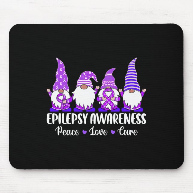 Alfombrilla De Ratón Curioso lindo Gnomes Paz espero amar la epilepsia  (Frente)