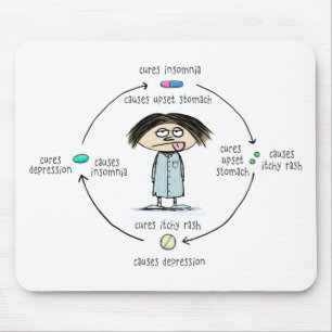 Alfombrilla De Ratón Cursos y causas  Funny Medication Personalizado