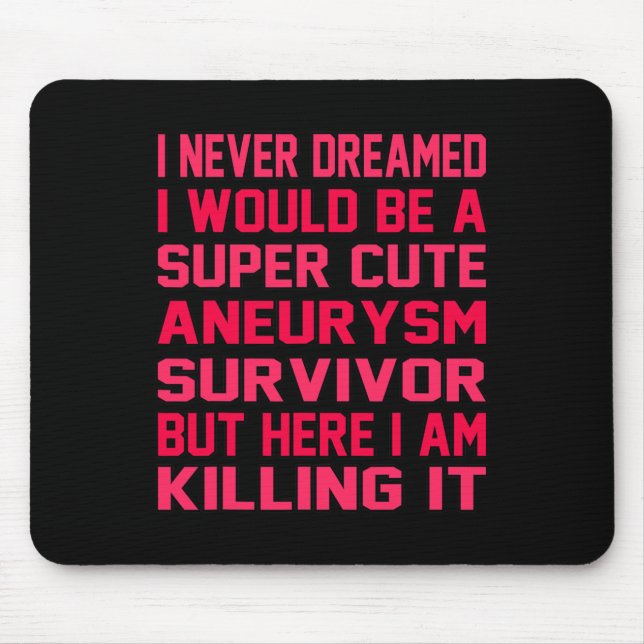 Alfombrilla De Ratón Curte Aneurysm Survivor Awareness Mes Supo (Frente)