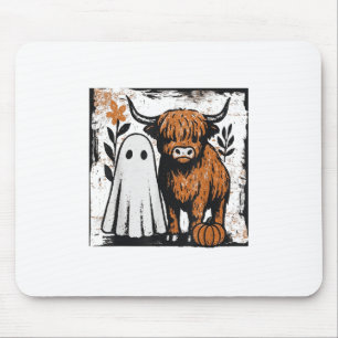 Alfombrilla De Ratón Curte Fall Highland Cow Ghost Spookone Season Fung