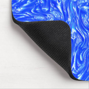 Alfombrilla De Ratón Curva a rastros de grano, textura azul transparent