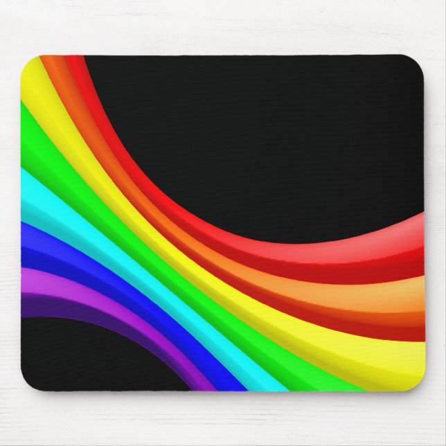 Alfombrilla De Ratón Curva de espectro 3d - Negro (Frente)