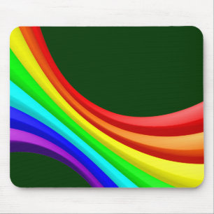 Alfombrilla De Ratón Curva de espectro 3d - Verde oscuro 003300