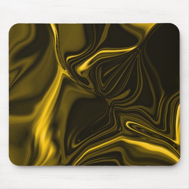 Alfombrilla De Ratón Curvas amarillas o doradas en alguna imagen marrón (Frente)