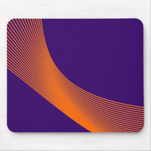 Alfombrilla De Ratón Curvas Bézier - Naranja en púrpura profunda 330066