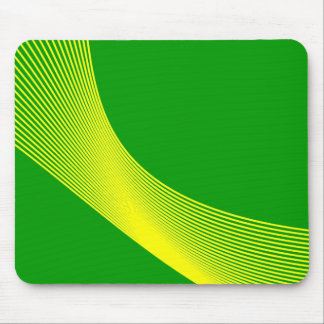 Alfombrilla De Ratón Curvas de Bézier - Amarillo en verde de hierba 009