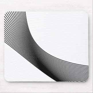 Alfombrilla De Ratón Curvas de Bézier - Negro sobre blanco