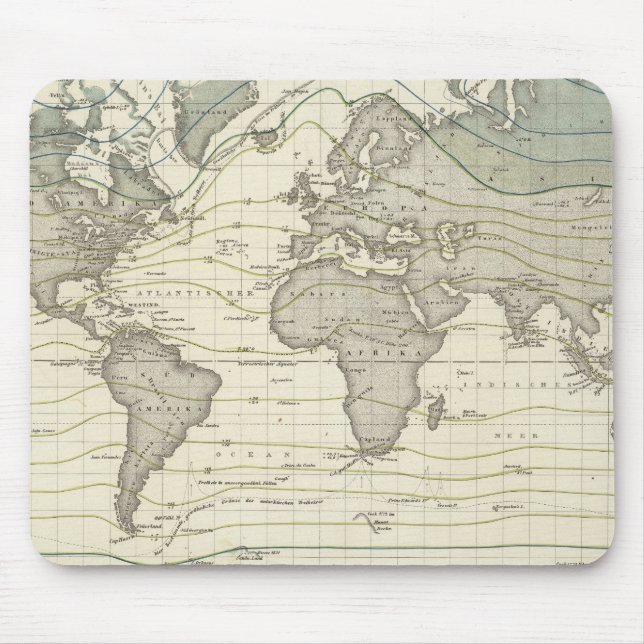 Alfombrilla De Ratón Curvas isotérmicas del sistema de Alexander von Hu (Frente)