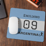 Alfombrilla De Ratón Custom Albiceleste Sun Flag Athlete Graphic<br><div class="desc">Bring the championship spirit of the Albiceleste to your workspace with this vibrant national flag-themed surface. Featuring the iconic blue and white stripes and the golden Sun of May, this desk essential is crafted for fans who take their national pride as seriously as their performance. Whether you are gaming or...</div>