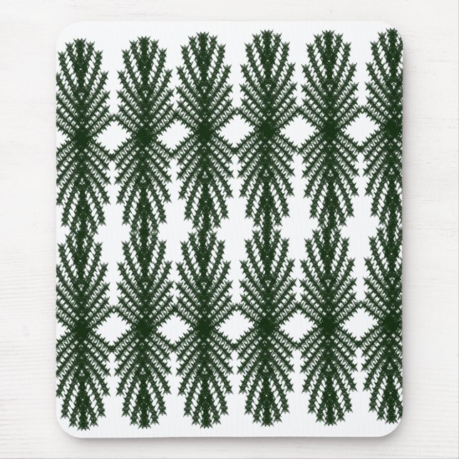 Alfombrilla De Ratón Custom Forest Green Pine Tree Abstract Pattern (Frente)