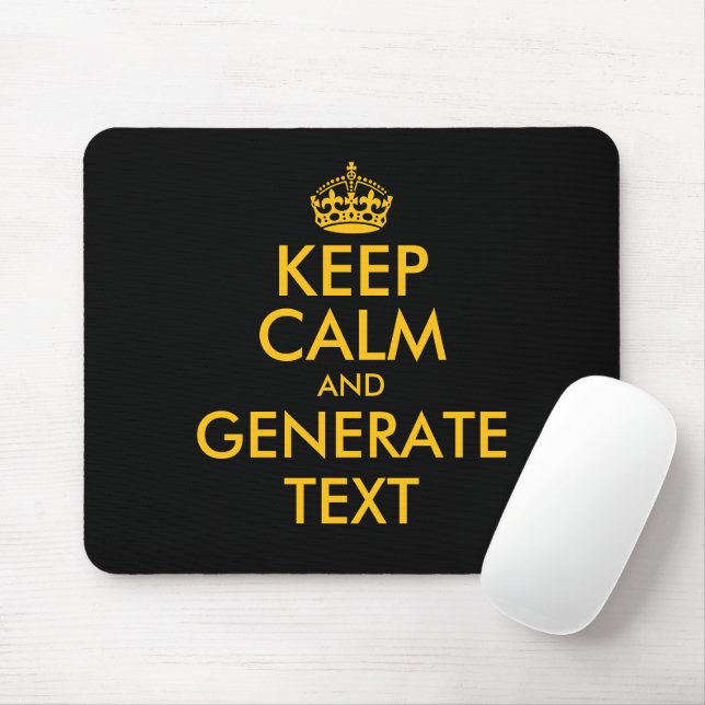 Alfombrilla De Ratón Custom keep calm mouse pad print generator (Con ratón)