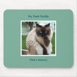 Alfombrilla De Ratón Custom Pet Photo & Name Mousepad | Desk Buddy