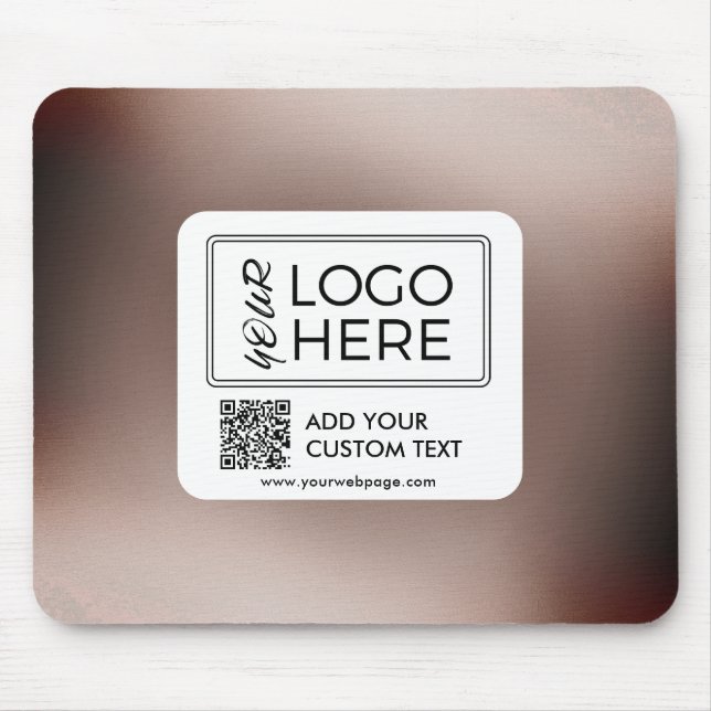 Alfombrilla De Ratón Custom Photo QR Code Business Logo (Frente)