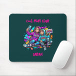 Alfombrilla De Ratón Custom Skater Mom & Son Graffiti Dark Teal Mousepa<br><div class="desc">This vibrant street-style graffiti mousepad on a deep Dark Teal background is more than just a desk accessory. The dynamic scene featuring a mom and son on a skateboard radiates energy and celebrates a modern, active lifestyle. Why it’s the Perfect Gift: The standout feature of this design is total creative...</div>