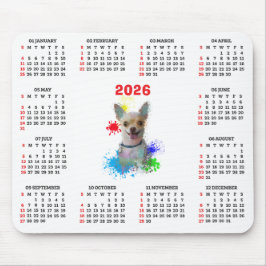 Alfombrilla De Ratón Customisable Cute Chihuahua Dog Calendar 