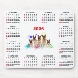 Alfombrilla De Ratón Customisable Cute Labrador Puppies Calendar 