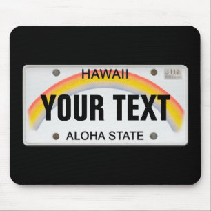 Alfombrilla De Ratón (Customizable) Hawaiian License Plate