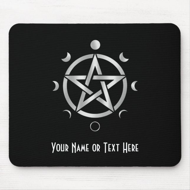 Alfombrilla De Ratón Customizable Pentacle Moon Phase Mouse Pad (Frente)