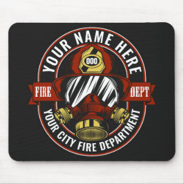 Alfombrilla De Ratón Customize NAME Firefighter Helmet Mask Fire Rescue