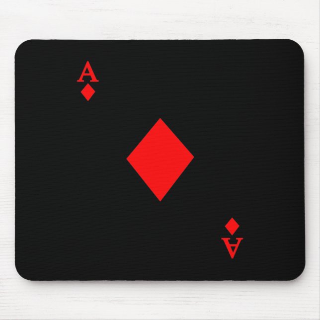 Alfombrilla De Ratón Cústuma de Halloween del As de Diamante (Frente)
