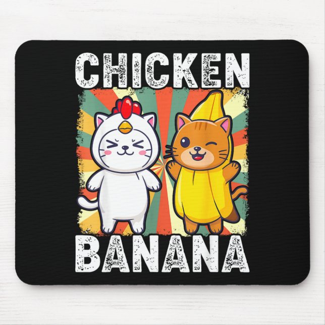 Alfombrilla De Ratón Cute Animals In Chicken And Banana Costumes Kawaii (Frente)
