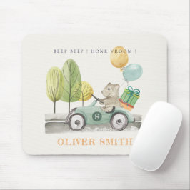 Alfombrilla De Ratón Cute Aqua Green Teddy Balloon Regalo Fiesta Car