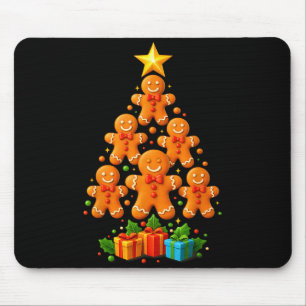 Alfombrilla De Ratón Cute árbol de Navidad de pan de jengibre vacacione
