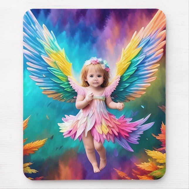 Alfombrilla De Ratón Cute Baby Angel Wings Art-38424 (Frente)