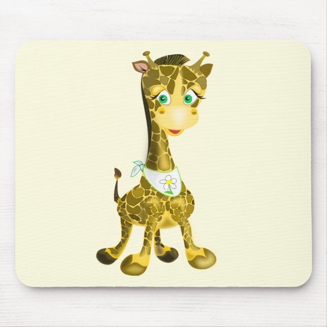 Alfombrilla De Ratón Cute Baby Giraffe (Frente)