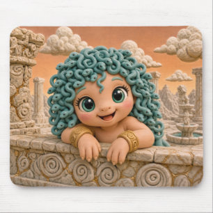 Alfombrilla De Ratón Cute Baby Medusa, Mitológica