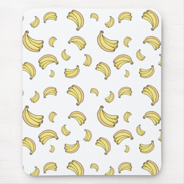 Alfombrilla De Ratón Cute Banana Pattern | Hand Drawn Banana Aesthetic  (Frente)